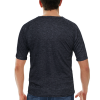 Mens Merino Wool Blend Short Sleeve Thermal Top Underwear Thermals Base Layer - Black - XL thumbnail