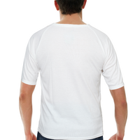 Mens Merino Wool Blend Short Sleeve Thermal Top Underwear Thermals Base Layer - Natural - L thumbnail