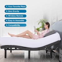 S*MAX Queen Adjustable Zero Gravity Bed Frame with Dual Motors Wireless Remote & USB Ports thumbnail