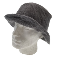 Stingy Brim Terry Towelling Bucket Hat Daggy Fishing Camping Lad Cap 100% COTTON - Grey - S/M thumbnail