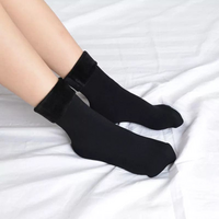 1 Pair Thick Fur THERMAL HEATED SOCKS Warm Winter Comfort Work Ski Reversible thumbnail