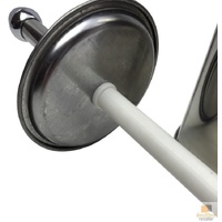Toilet Brush Holder Metal Stainless Steel Bathroom Set Handle Round Cover Clean thumbnail
