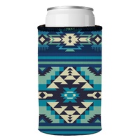 Blue Navajo Rug Stubby Cooler - Standard thumbnail