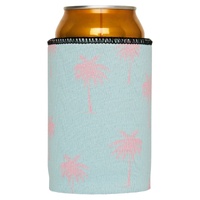 Palm Trees Pink Aqua Stubby Cooler - Standard thumbnail