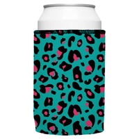 Teal Leopard Pattern Stubby Cooler 2-Pack - Standard thumbnail