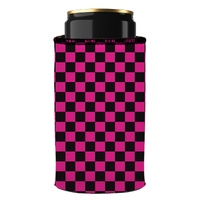 Pink Checkerboard Stubby Cooler 2-Pack - Standard thumbnail