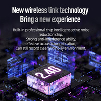 Professional Wireless Lavalier Microphone Set with Portable Charging Box Crystal Clear Audio - 2in1-Lightning thumbnail