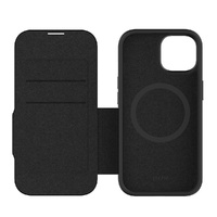 EFM Monaco E-leather Wallet Case Armour With D3O Plus Suits Iphone 15 (6.1") - Black/Space Grey thumbnail