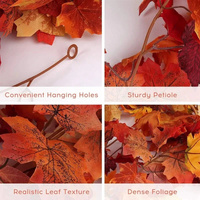 2M Artificial Fall Maple Leaf Garland thumbnail