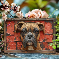 NNEOBA Boxer Dog Aluminum Wall Art - 12x16in Decorative Print thumbnail