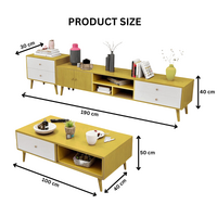 NNECN Modern TV Stand Side table & Coffee Table package for Living Room thumbnail
