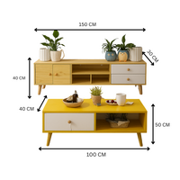 NNECN Modern Living Room TV Stand Table Set thumbnail