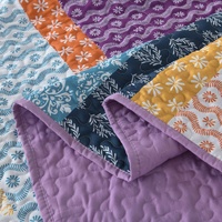 Quirky Quilted coverlet and pillowcovers set: Add Personality to Your Space - Queen size thumbnail