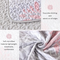 Mosaic Quilted coverlet and pillowcovers set: Unique Patchwork Design - Queen size thumbnail