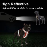 Reflective Dog Harness with Leash, No-Pull Vest Harness for Dogs, Adjustable Dog Vest with Handle, Walking Training Pet Harness XL size thumbnail