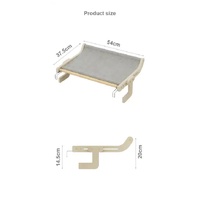 Wall-Mounted Cat Hammock Bed- Wooden Frame, Comfortable and Space-Saving Design for Pets thumbnail