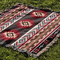 2pcs pack set 180*300cm Bohemian Picnic Blanket, Waterproof Camping Blanket, Outdoor Rug for Camping, Picnic, Beach thumbnail