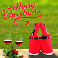 6pcs Small one Christmas Decoration Supplies, Christmas Pants, Gift Bags, Small Pants Candy Bags, Tote Bags, Wine Bottle Sets, Coke Bags thumbnail
