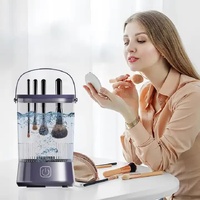 Electric Makeup Brush Cleaner with USB Rechargeable Design - Fast, Convenient Cleaning for All Brush Sizes(Purple) thumbnail
