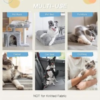 Pet Hair Removal Tool Set - Multi-Purpose Sweeper with Scraper and Handheld Fur Remover  Grey thumbnail