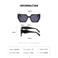 Bold Oversized Blue Frame Sunglasses | UV400 Designer Fashion Shades thumbnail