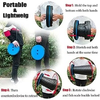 Rainbow Telescopic Stool - Collapsible, Portable, Foldable, and Adjustable Compact Chair (Orange-Top) thumbnail