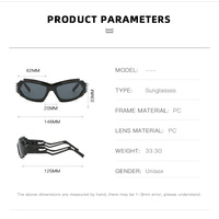 Futuristic Sports Wrap Man Sunglasses - Bold Gray Frames with UV Protection thumbnail