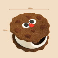 Adorable Cookie-Shaped Cat Bed - Cozy and Playful Pet Hideout (50x20 cm) thumbnail