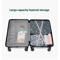 Smart Carry-On Luggage with Cup Holder & USB Charging Port - Mint green Color Spinner Suitcase for Travel Convenience  24 inch thumbnail