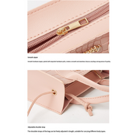 Elegant Crocodile Embossed Faux Leather Handbag - Pink Tote with Dual Handle for Women 20*16*9cm thumbnail