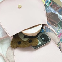 Adorable Bow Bear Crossbody Bag for Kids - Rose Red Small Shoulder Bag 13*13*5cm thumbnail