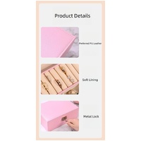 Luxury Jewelry Organizer Box - Elegant Multi-Compartment Storage Case (Pink)23*17*8.8cm thumbnail