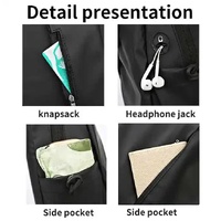 Multifunctional Crossbody Chest Bag | Stylish and Practical Shoulder Backpack for Everyday Use (Black) thumbnail