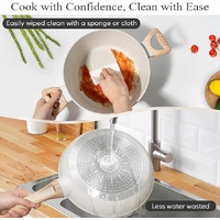YEJ 12-Piece Non-Stick Complete Cookware Set | Pots, Pans & Utensils  (White) thumbnail