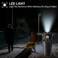 Black Handheld Ultrasonic Dog Trainer with Dual Mode | Training & Deterrent Device with LED Light thumbnail