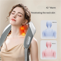 Portable Shiatsu Neck and Shoulder Massager with Heat | Rechargeable 2000mAh Battery thumbnail