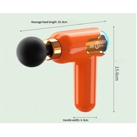 LC002 Orange Portable Massage Gun - Deep Tissue Muscle Massager with 4 Heads and 9 Speed Settings thumbnail