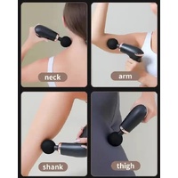 Classic Black Massage Gun - 6-Speed Deep Tissue Massager with 4 Professional Massage Heads thumbnail