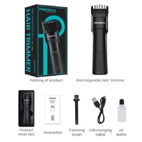 PRITECH Adjustable Length Hair Trimmer - USB Rechargeable Grooming Tool with DLC Coated Blade thumbnail