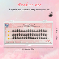 6 set Different sizes Natural Segment Cluster Eyelashes - Ultra-Thin Invisible Band, Perfect for Beginners, DIY Lash Extension thumbnail