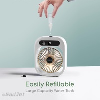 White color USB 2-in-1 Misting Fan & Humidifier Portable Cooling and Humidifying Solution thumbnail
