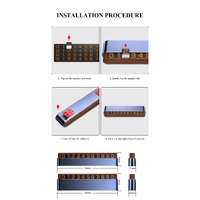 Gray Dual-Number Alloy and Wood Temporary Parking Card - Sliding Privacy Design, Includes 8 Number Sets thumbnail