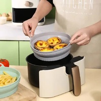 3D Square Air Fryer Silicone Liners - Food-Grade, Non-Stick, Reusable Basket Mats for Air Fryers, Ovens, and Microwaves (4 PCS Green) thumbnail