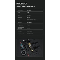 VGR Professional Hair Clipper Set - 9000 RPM Vector Motor, Rechargeable Cordless Grooming Kit with Accessories thumbnail