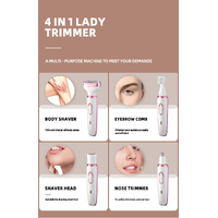 Women's 4-in-1 Electric Hair Removal Razor for Sensitive Areas - Underarm, Bikini Line & Body Grooming (3028 white) thumbnail