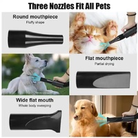 Pet Hair Dryer with Multiple Nozzles - Powerful and Quiet for Dogs and Cats (Black) thumbnail