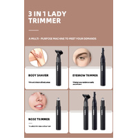 3-in-1 Women's Hair Removal Trimmer - Intimate Grooming & Shaving Kit for Smooth Skin thumbnail