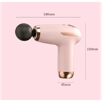 Pink Mini Portable Fascia Gun - 6-Speed Adjustable Muscle Massage Gun, Type-C Charging, 5W Power thumbnail