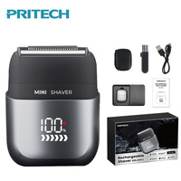 PRITECH Smart Portable Mini Electric Shaver - Digital Display, Model RSM-2289, Light Blue thumbnail