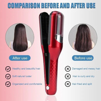 White  Mini - Automatic, Hair Repair Split End Remover Trimmer For Dry, Splitting, Damaged And Brittle Split Ends, Men And Women Hair Styling Beauty T thumbnail